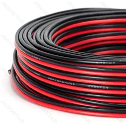 Kabel audio 2-żyłowy 0,75 mm² 20 m czerwono-czarny do niezawodnych połączeń audio
