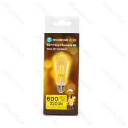 Ściemnialna żarówka LED ST64 E27 6W 2200K Aigostar