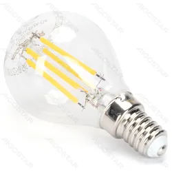 Ściemnialna żarówka filament LED G45 E14 4W 400lm ciepła do salonu energooszczędna