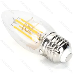 Ściemnialna żarówka świeczka LED G45 E27 4W 400lm ciepła do salonu energiooszczędna
