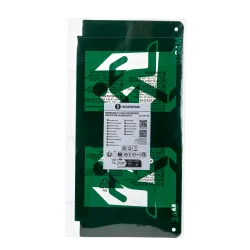 Piktogram znak wyjścia 327x162 mm do oprawy oświetlenia awaryjnego zapewniający bezpieczeństwo