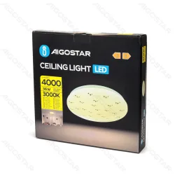 Lampa sufitowa LED 36W 4000lm 3000K z kloszem gwiezdny efekt do salonu