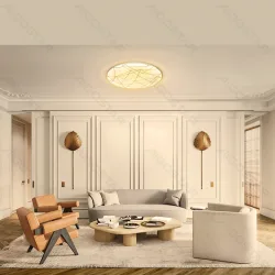 Lampa sufitowa LED 12W 3000K z geometrycznym kloszem do salonu energoszczędna