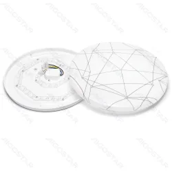 Lampa sufitowa LED 20W 3000K 2200lm Aigostar do salonu z efektem linii geometrycznych