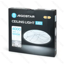 Lampa sufitowa LED 36W 4000lm 6500K z geometrycznym kloszem do biura