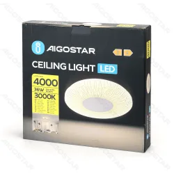 Lampa sufitowa LED 36W 4000lm 3000K z efektem słonecznika do salonu