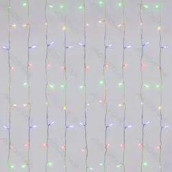 Niskonapięciowa kurtyna zewnętrzna 200 LED multikolor 2x2 m do efektownego oświetlenia