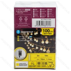 Niskonapięciowe zewnętrzne lampki kulki 50 LED multikolor 5m fi17mm do dekoracji ogrodu