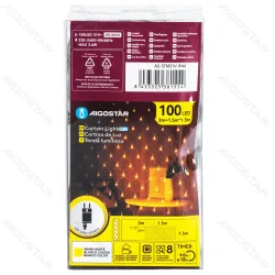 Niskonapięciowa siatka 100 LED 1,5x1,5 m ciepła biel do przytulnego klimatu