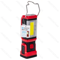 Latarka lampka COB 3W 200 lm na 3xAA praktyczna przenośna lampa robocza