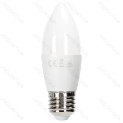 Żarówka LED C37 E27 11W 1060lm barwa ciepła energooszczędna do salonu - kształt świecy biała matowa obudowa