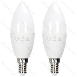 2 x Żarówka LED C37 12W 4000K 1170lm E14 Aigostar