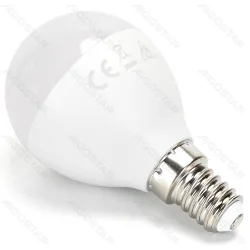 Żarówka LED G45 12W E14 6500K 1170lm zimna do biura energooszczędna - biała matowa oprawa z metalową bazą e14