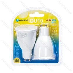 Żarówki LED 15W GU10 4000K 1180lm kąt 100° 2 sztuki energooszczędne do kuchni