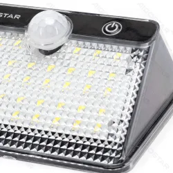 Lampa solarna ścienna z czujnikiem 6500K kryształowa kratka mocne światło