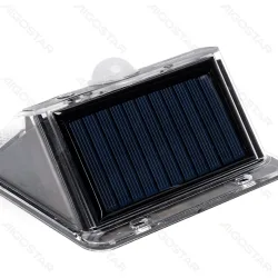 Lampa solarna ścienna z czujnikiem 6500K kryształowa kratka mocne światło