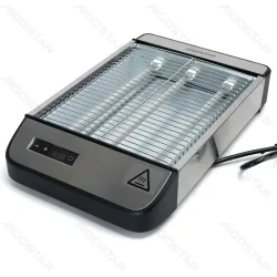 Płaski toster Aigostar 1000W z 6-stopniową regulacją mocy do wygodnego opiekania przekąsek