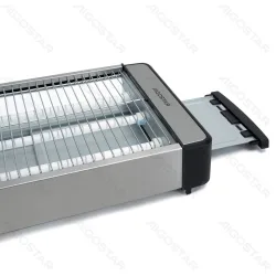 Płaski toster Aigostar 1000W z 6-stopniową regulacją mocy do wygodnego opiekania przekąsek