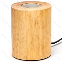 Lampa biurkowa drewniany walec z gwintem E27 Aigostar do przytulnego wnętrza