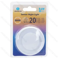 Lampka wtykana LED 0,6W 3000K z czujnikiem nocy Aigostar do przytulnego oświetlenia