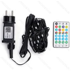 Zewnętrzne lampki choinkowe 100 LED RGBIC 10 m na Bluetooth do dekoracji świątecznych