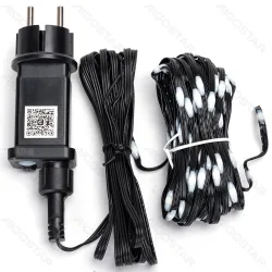 Zewnętrzne płaskie lampki LED 200 RGBIC na Bluetooth z pilotem 20 m do ogrodu