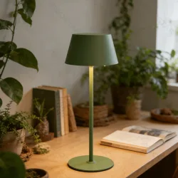 Lampka biurkowa LED 5W metalowa niebieska 3 barwy światła 3600mAh IP44 praktyczna i trwała