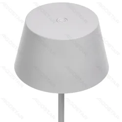 Lampka biurkowa LED 5W szara metalowa 3 barwy światła 3600mAh IP44 praktyczne oświetlenie do domu