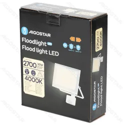 Naświetlacz LED 30W 2700lm 4000K z czujnikiem PIR do mocnego światła