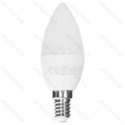 Żarówka LED świeczka C37 E14 4,8W RGB+3000K ciepła do salonu z pilotem