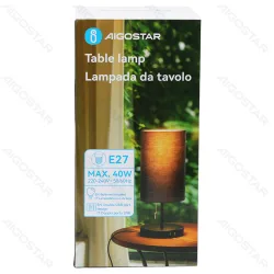 Aigostar Table Lamp USB Iron Black E27 Without Bulb