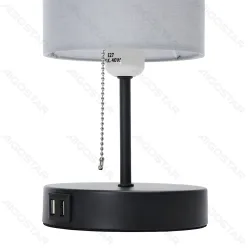 Aigostar Table Lamp USB Iron Black E27 Without Bulb