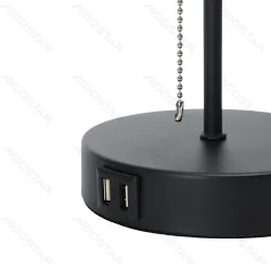 Aigostar Table Lamp USB Iron Black E27 Without Bulb