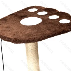 Drapak dla kota 38x38x43 cm z miękką piłką i półką w kształcie stopy zapewniający wygodę i zabawę