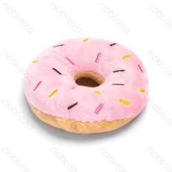 Pluszowa dźwiękowa zabawka donut dla psa zapewniająca trwałą zabawę