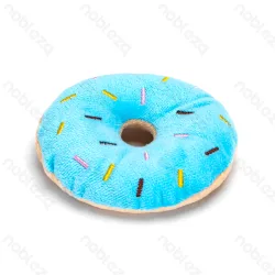 Pluszowa dźwiękowa zabawka donut dla psa zapewniająca trwałą zabawę