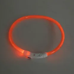 Świecąca obroża LED Nobleza 3 tryby ściemniania z PVC dla bezpieczeństwa psa