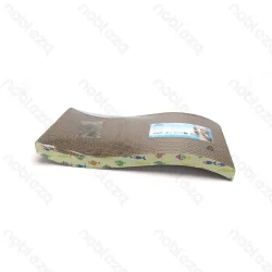 Drapak tekturowy dla kota 43x20x5,5 cm z kocimiętką dla relaksu i zabawy