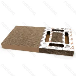Drapak tekturowy dla kota 45x24x4 cm z kocimiętką i piłeczką dla zabawy i relaksu