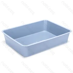 Kuweta dla kota 39,6x29,6x8,5 cm otwarta klasyczna łatwa w czyszczeniu dla wygody użytkowania - jasnoniebieska otwarta kuweta