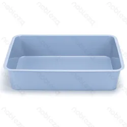Kuweta dla kota 39,6x29,6x8,5 cm otwarta klasyczna łatwa w czyszczeniu dla wygody użytkowania - jasnoniebieska otwarta kuweta
