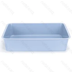 Kuweta dla kota 39,6x29,6x8,5 cm otwarta klasyczna łatwa w czyszczeniu dla wygody użytkowania - jasnoniebieska otwarta kuweta