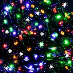 Lampki choinkowe 500 LED 38 m z flashem multikolor zewnętrzne i wewnętrzne