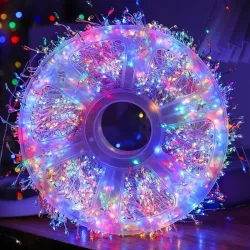 Lampki kolczatka micro LED 45 m 1500 LED kolorowa multikolor z pilotem IP65
