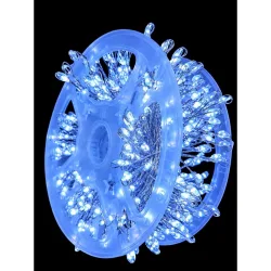 Lampki kolczatka micro LED 45 m 1500 LED zimna biała z pilotem IP65