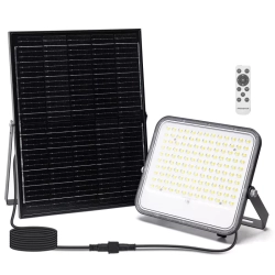 Halogen solarny LED 200W CCT zestaw lampa pliot panel i kabel 2m