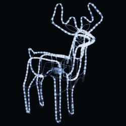 Renifer LED 120 cm z ruchomą głową, zimna biel - zdjecie 1