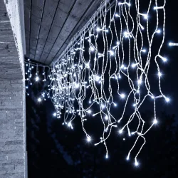 Lampki choinkowe sople 1000 LED 67 m z flashem zimne białe zewnętrzne i wewnętrzne