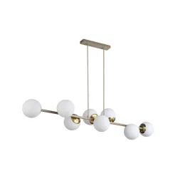 Oprawa wisząca E27 Bali-12 120cm x8 beż+złoty