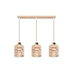 Oprawa wisząca E27 Elen x3 50cm beż+złota
